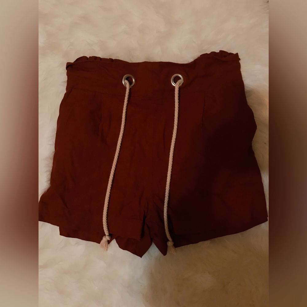 linen paperbag shorts